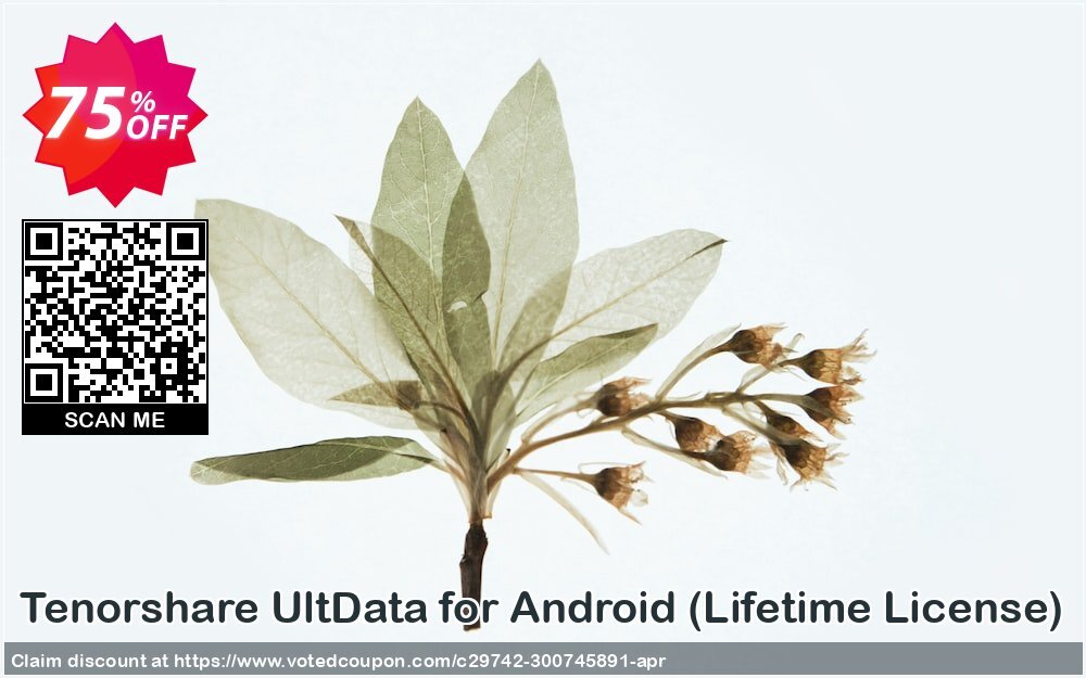 Tenorshare UltData for Android, Lifetime Plan  voted-on promotion codes