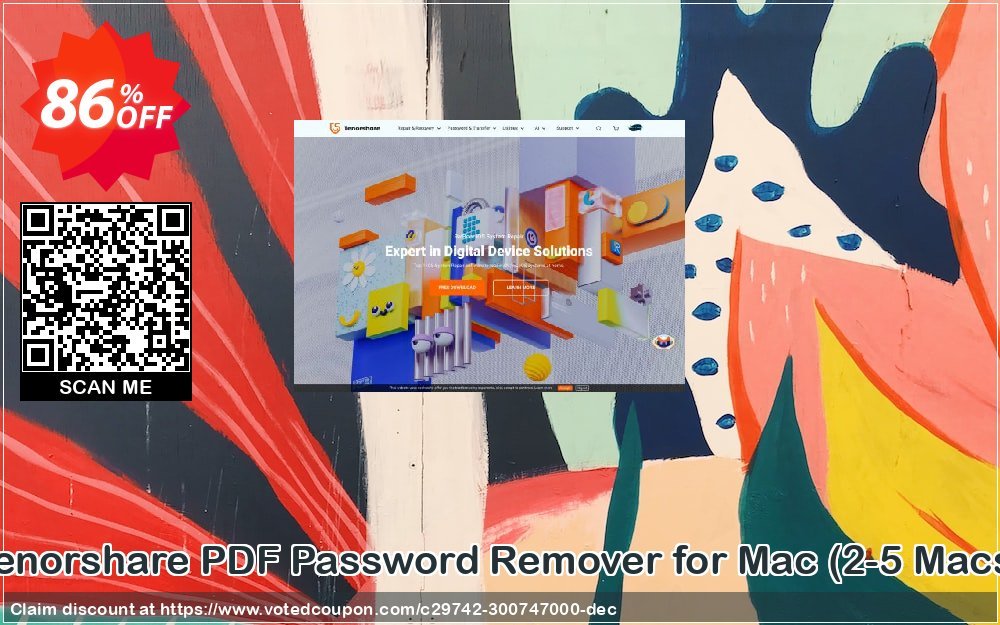 Tenorshare PDF Password Remover for MAC, 2-5 MACs  Coupon, discount 86% OFF Tenorshare PDF Password Remover for Mac (2-5 Macs), verified. Promotion: Stunning promo code of Tenorshare PDF Password Remover for Mac (2-5 Macs), tested & approved