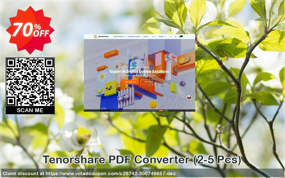 Tenorshare PDF Converter, 2-5 Pcs  voted-on promotion codes