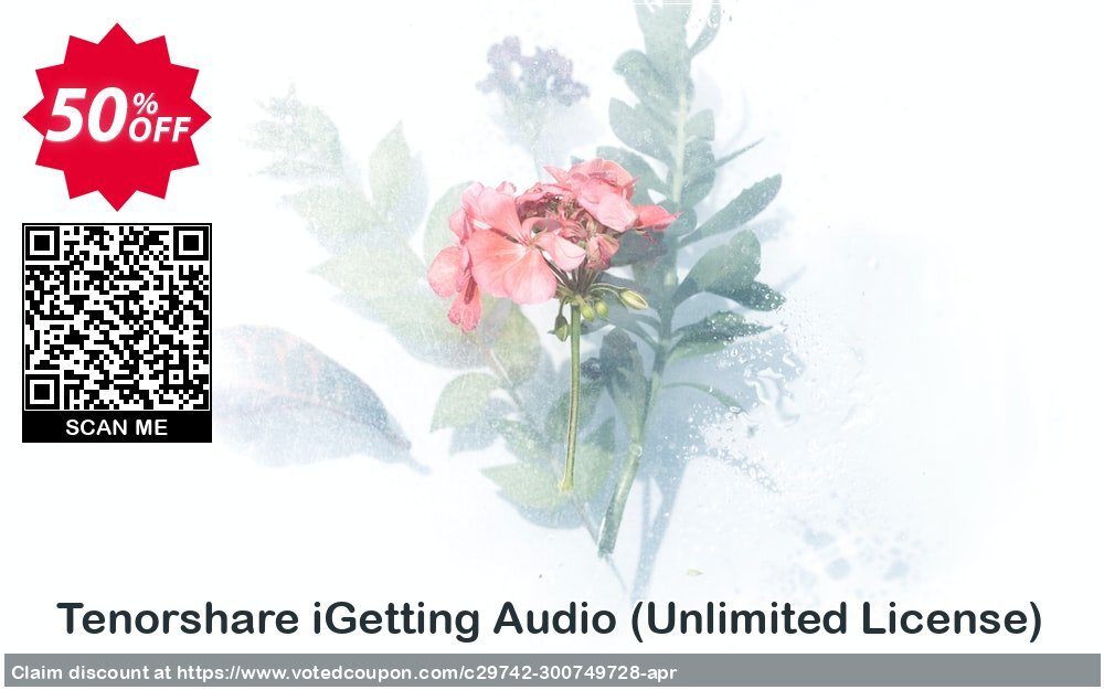 Tenorshare iGetting Audio, Unlimited Plan  Coupon, discount 30-Day Money-Back Guarantee
. Promotion: Offer discount