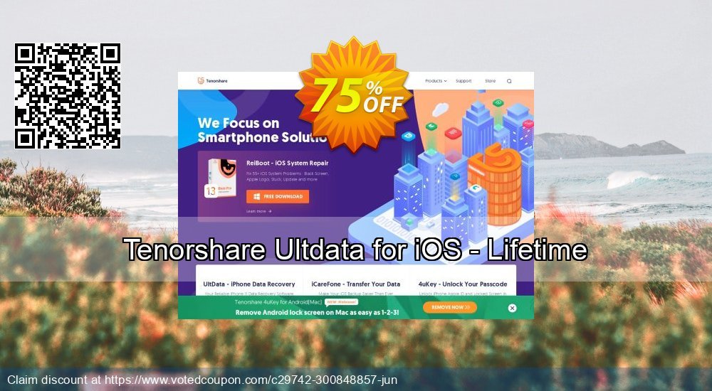 Get 75% OFF Tenorshare Ultdata for iOS - Lifetime Coupon