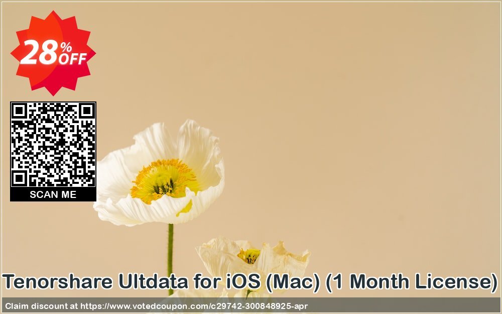 Tenorshare Ultdata for iOS, MAC , Monthly Plan  Coupon, discount Promotion code. Promotion: Offer discount