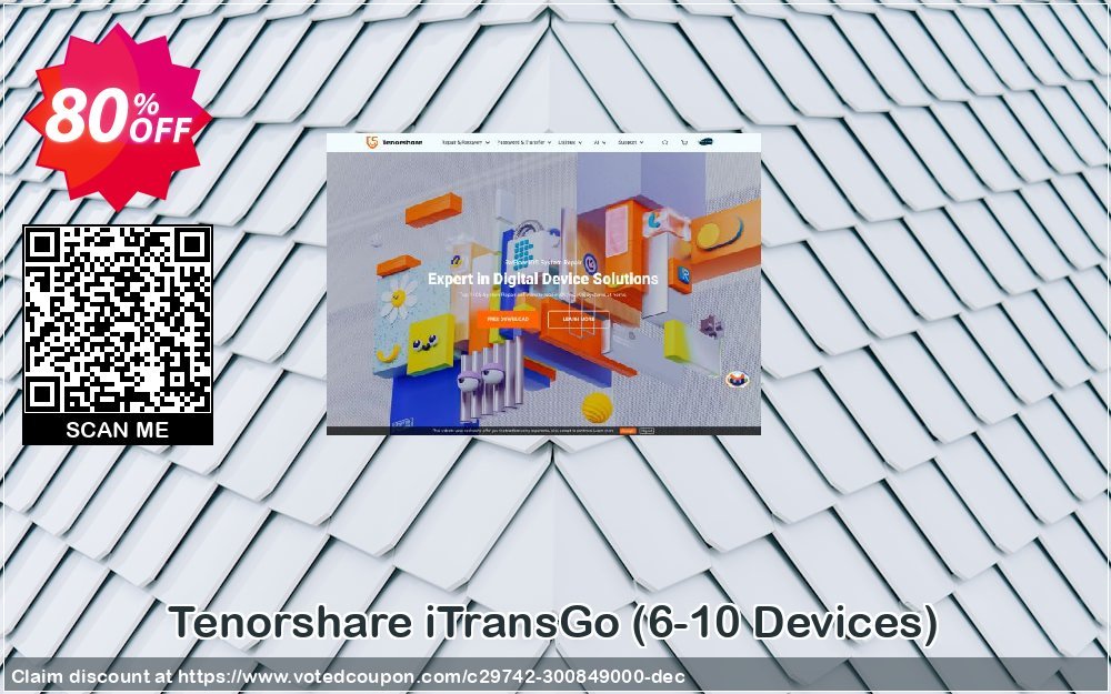 Tenorshare iTransGo, 6-10 Devices  Coupon Code Apr 2024, 80% OFF - VotedCoupon
