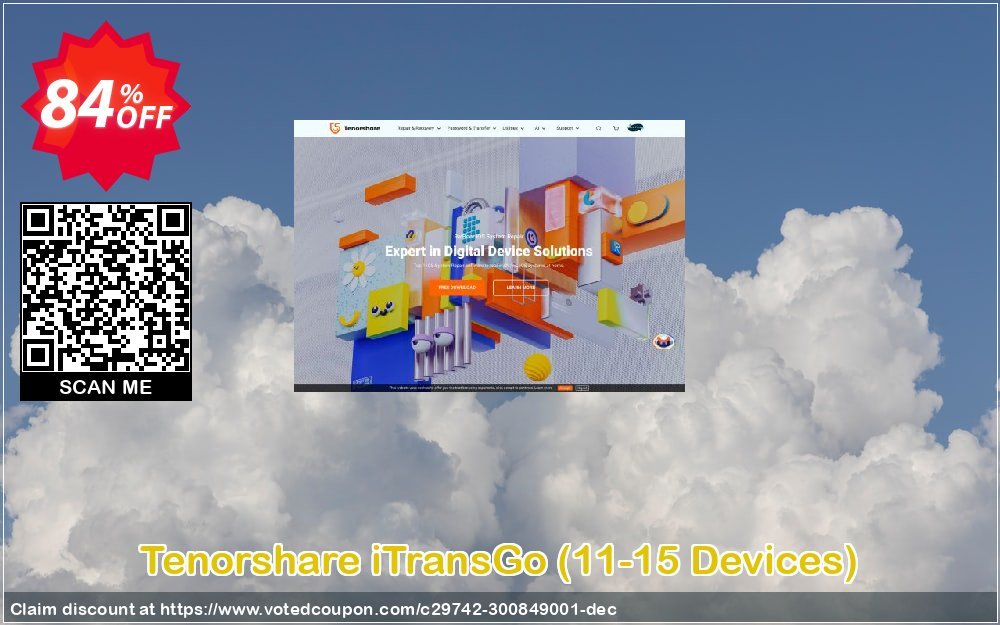 Tenorshare iTransGo, 11-15 Devices  Coupon Code Dec 2023, 84% OFF - VotedCoupon