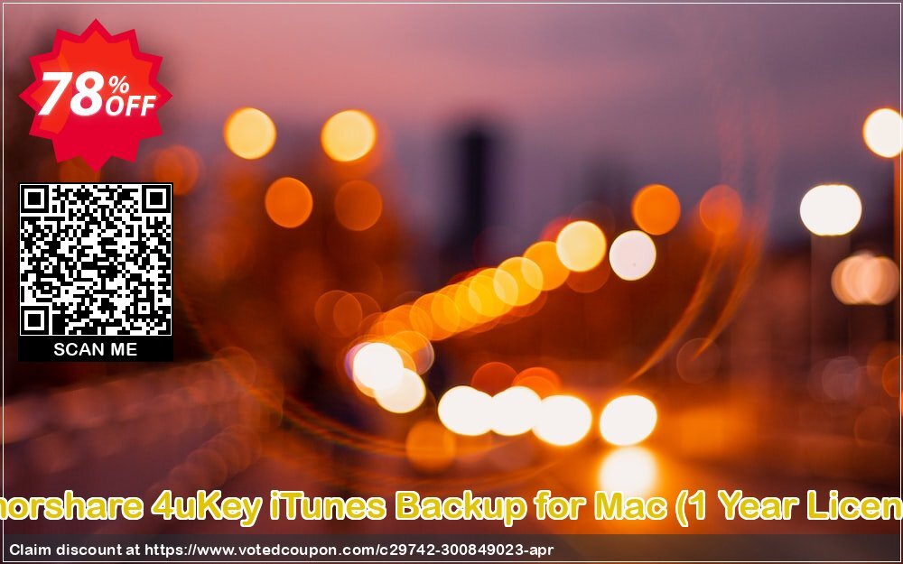 Tenorshare 4uKey iTunes Backup for MAC, Yearly Plan  Coupon Code Apr 2024, 78% OFF - VotedCoupon