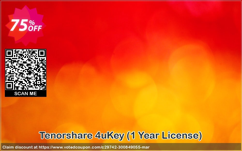 Tenorshare 4uKey, Yearly Plan  Coupon Code Jun 2024, 75% OFF - VotedCoupon