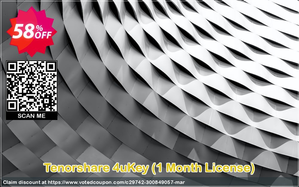 Tenorshare 4uKey, Monthly Plan Coupon, discount discount. Promotion: coupon code
