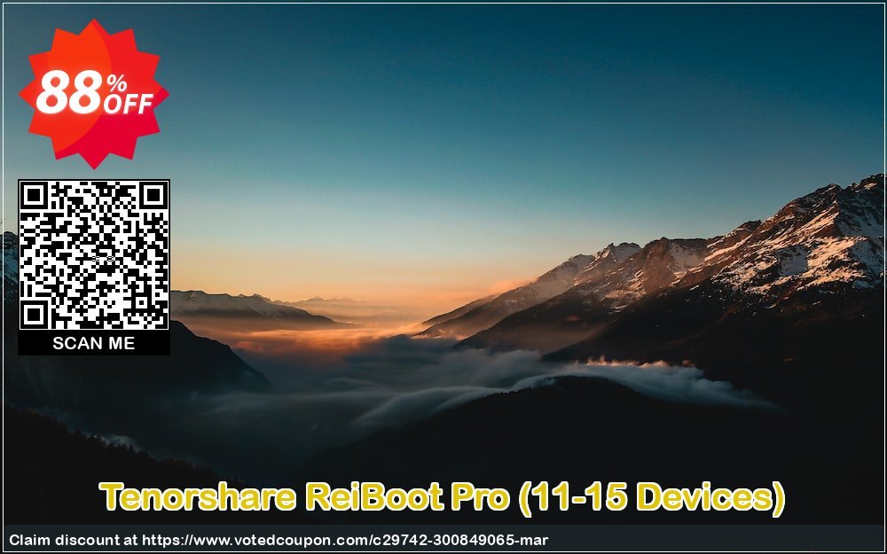 Tenorshare ReiBoot Pro, 11-15 Devices  Coupon, discount discount. Promotion: coupon code