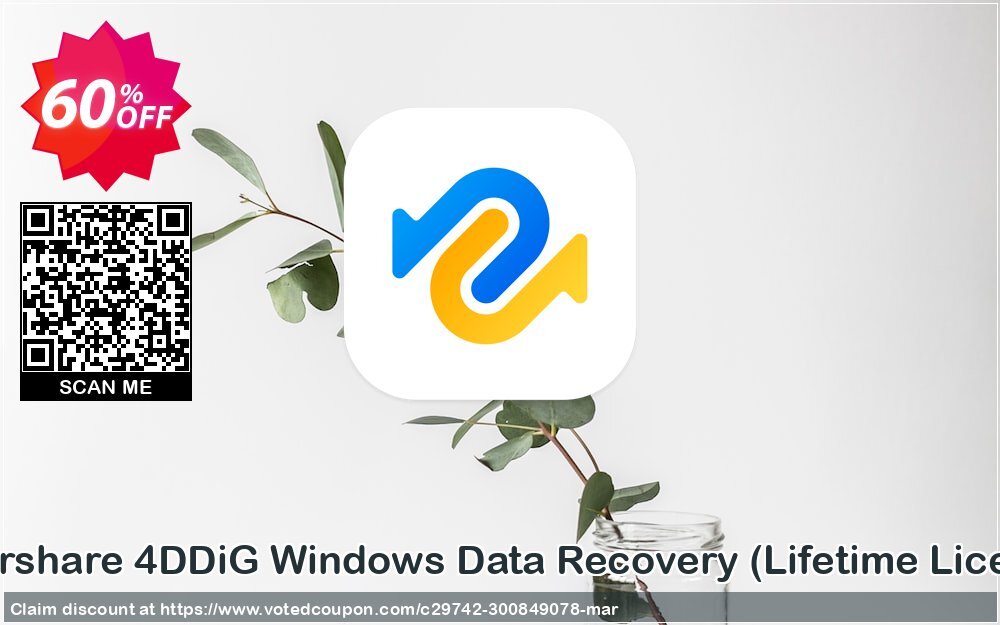 Tenorshare 4DDiG WINDOWS Data Recovery, Lifetime Plan  Coupon, discount 60% OFF Tenorshare 4DDiG Windows Data Recovery (Lifetime License), verified. Promotion: Stunning promo code of Tenorshare 4DDiG Windows Data Recovery (Lifetime License), tested & approved