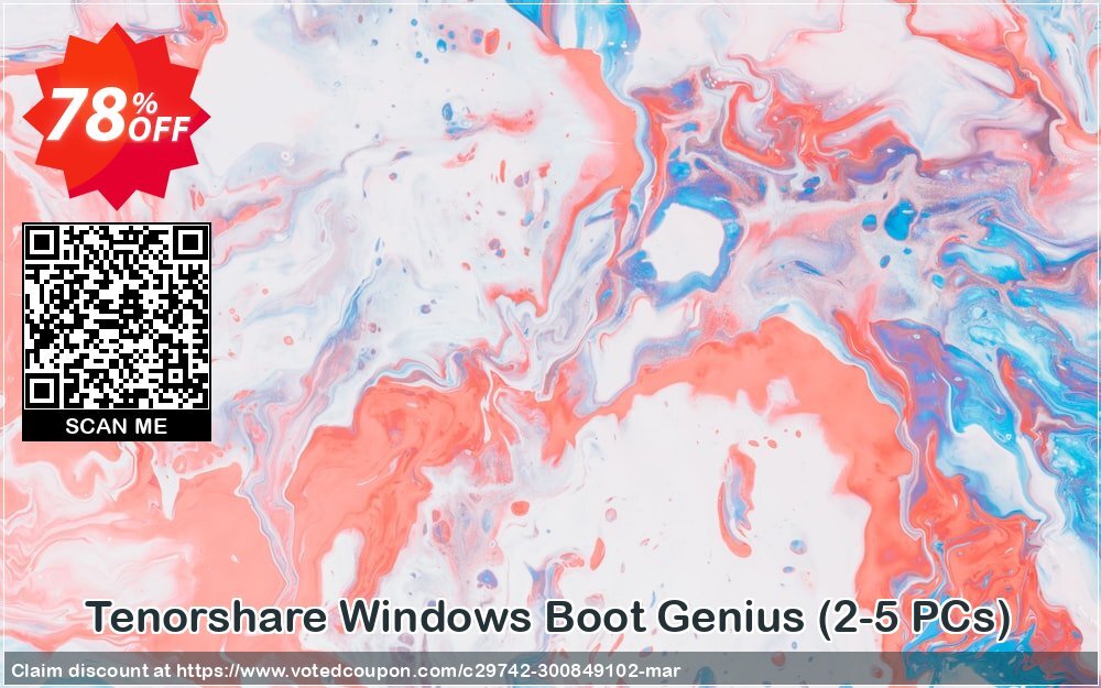 Tenorshare WINDOWS Boot Genius, 2-5 PCs  voted-on promotion codes