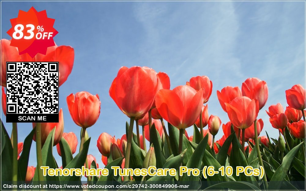 Tenorshare TunesCare Pro, 6-10 PCs  Coupon Code May 2024, 83% OFF - VotedCoupon