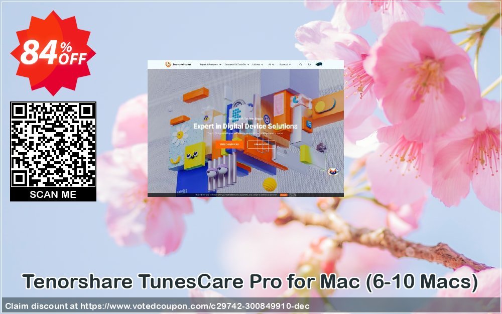Tenorshare TunesCare Pro for MAC, 6-10 MACs  Coupon, discount discount. Promotion: coupon code
