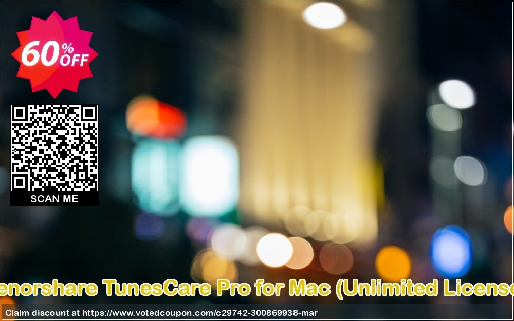 Tenorshare TunesCare Pro for MAC, Unlimited Plan  Coupon Code May 2024, 60% OFF - VotedCoupon