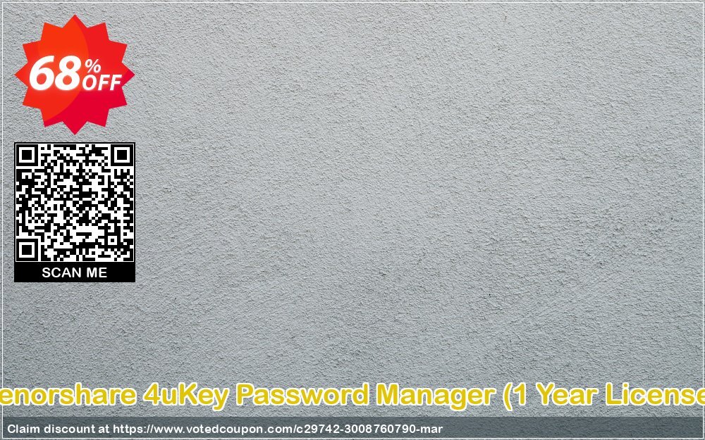 Tenorshare 4uKey Password Manager, Yearly Plan  Coupon Code May 2024, 68% OFF - VotedCoupon