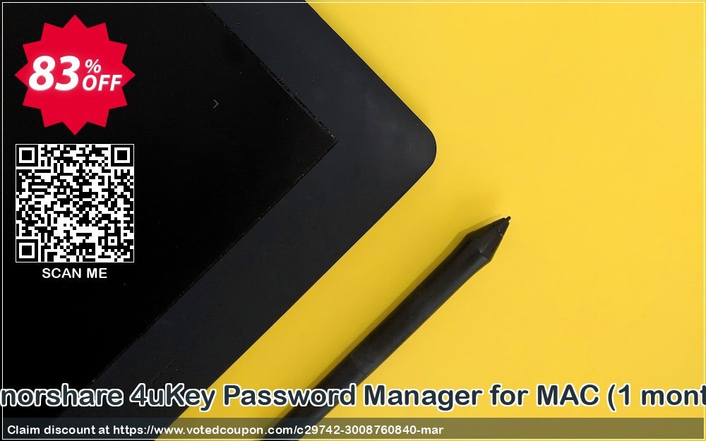 Tenorshare 4uKey Password Manager for MAC, Monthly 