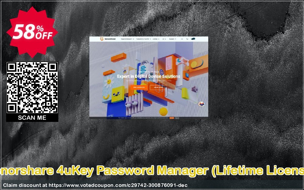 Tenorshare 4uKey Password Manager, Lifetime Plan 