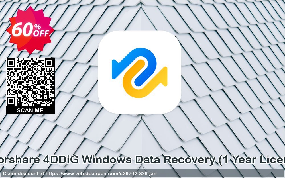 Get 60% OFF Tenorshare 4DDiG Windows Data Recovery, 1 Year License Coupon