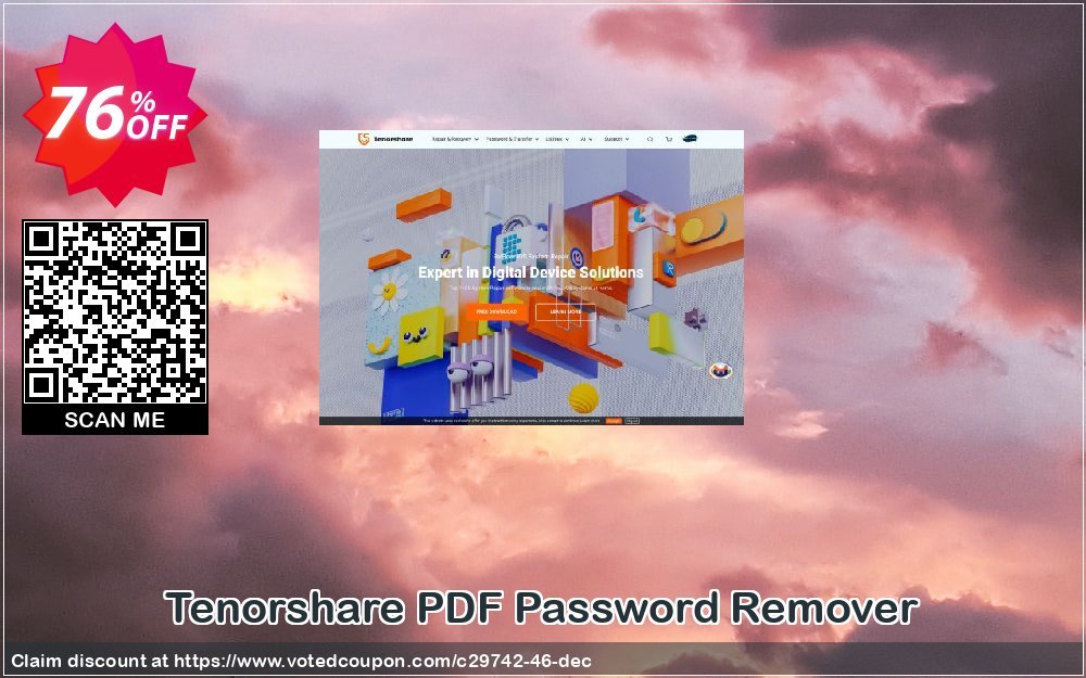 Tenorshare PDF Password Remover Coupon Code Dec 2023, 76% OFF - VotedCoupon