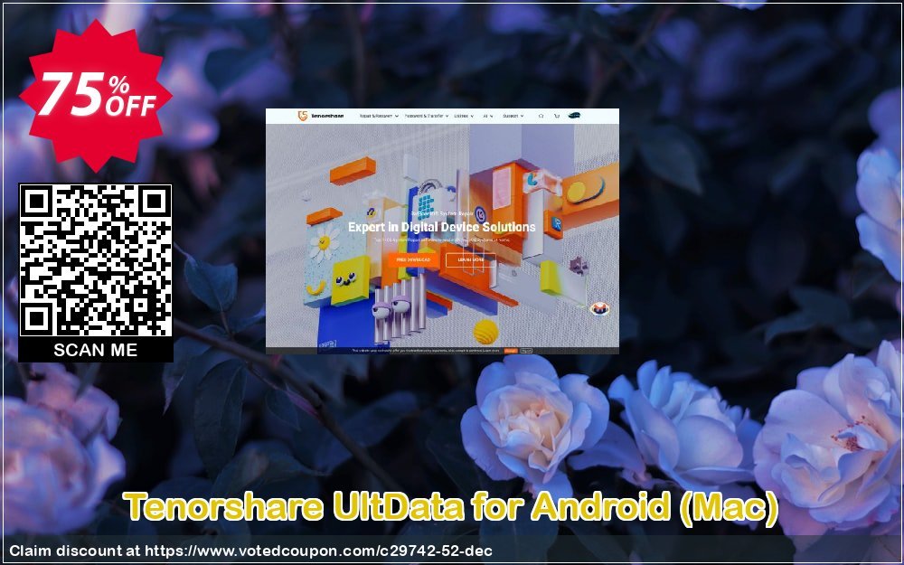 Get 75% OFF Tenorshare UltData - Android Data Recovery for Mac Coupon