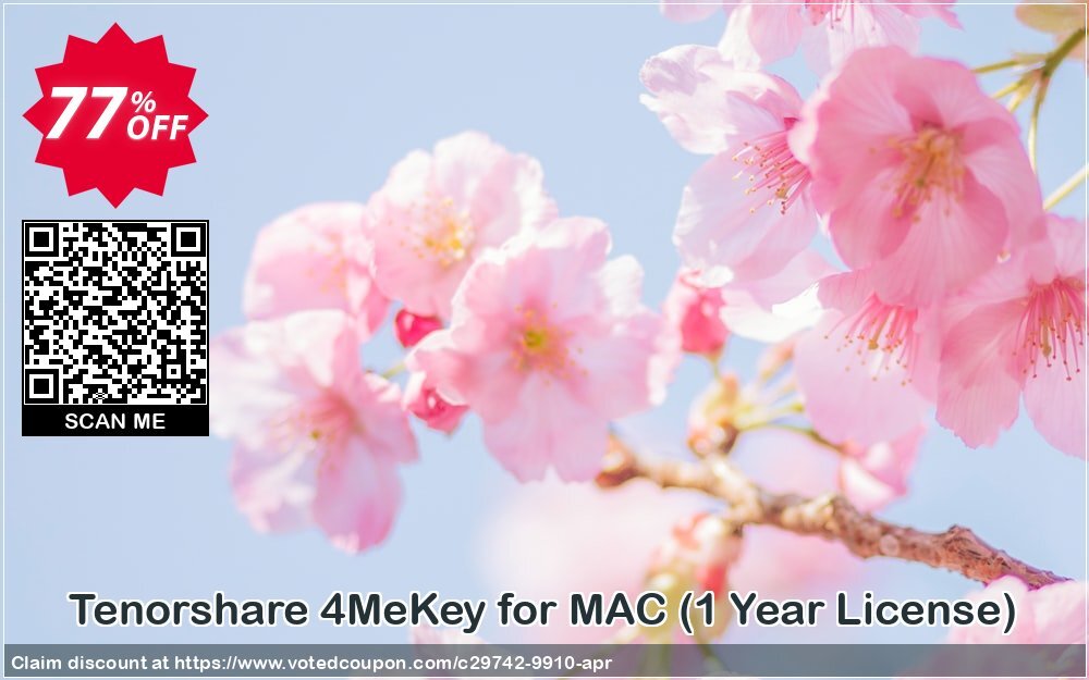 Tenorshare 4MeKey for MAC, Yearly Plan  Coupon Code Apr 2024, 77% OFF - VotedCoupon