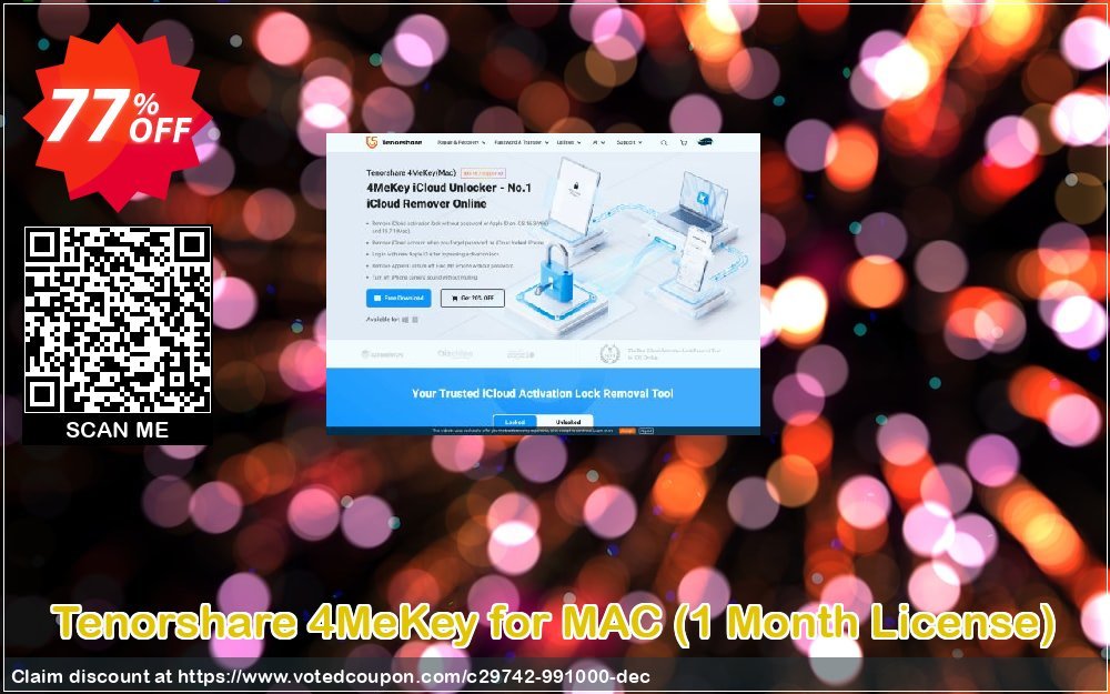 Tenorshare 4MeKey for MAC, Monthly Plan 