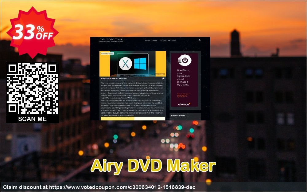 Airy DVD Maker Coupon, discount 30% OFF Airy DVD Maker, verified. Promotion: Awesome discounts code of Airy DVD Maker, tested & approved