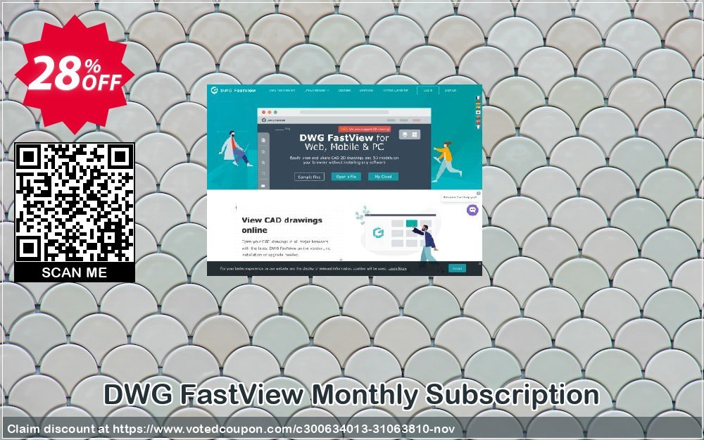 DWG FastView Monthly Subscription Coupon, discount 20%OFF. Promotion: Exclusive promo code of DWG FastView Monthly Subscription 2023