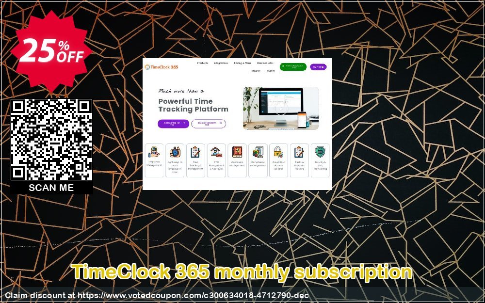 TimeClock 365 monthly subscription Coupon Code May 2024, 25% OFF - VotedCoupon