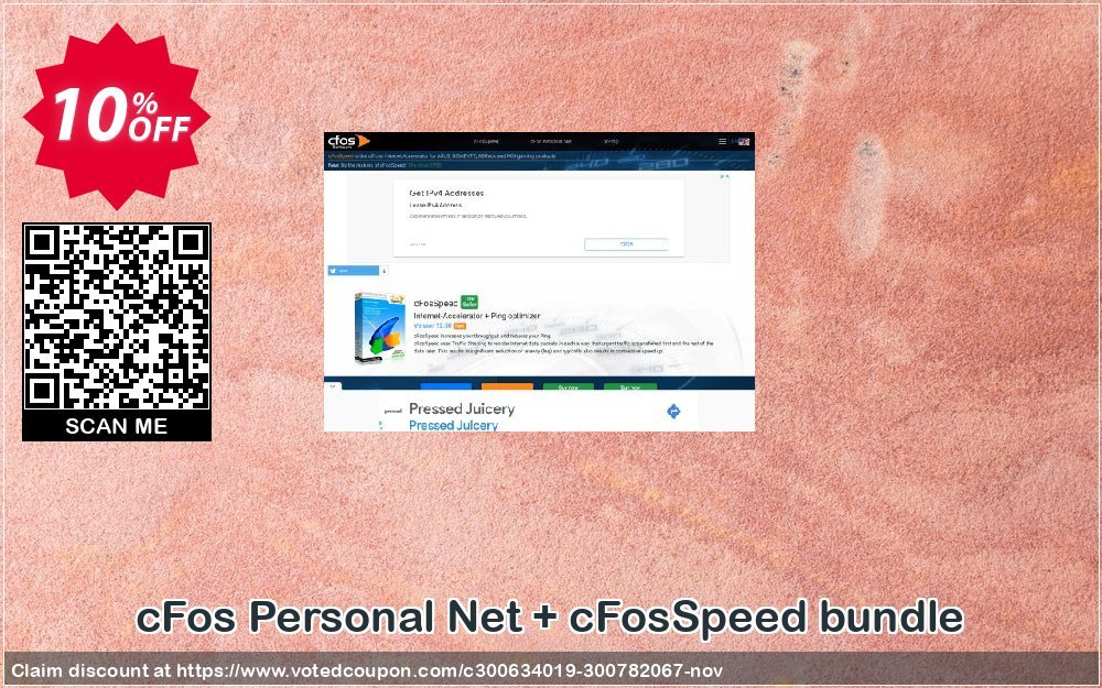 cFos Personal Net + cFosSpeed bundle Coupon, discount 10% OFF cFos Personal Net + cFosSpeed bundle, verified. Promotion: Impressive discounts code of cFos Personal Net + cFosSpeed bundle, tested & approved