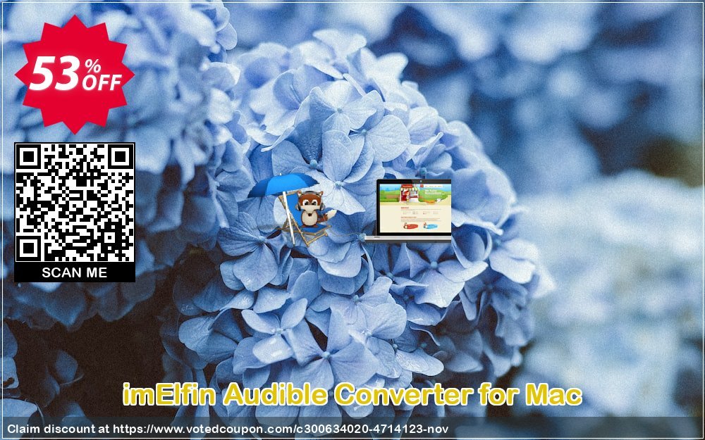 imElfin Audible Converter for MAC Coupon, discount Audible Converter for Mac Special sales code 2023. Promotion: Special sales code of Audible Converter for Mac 2023