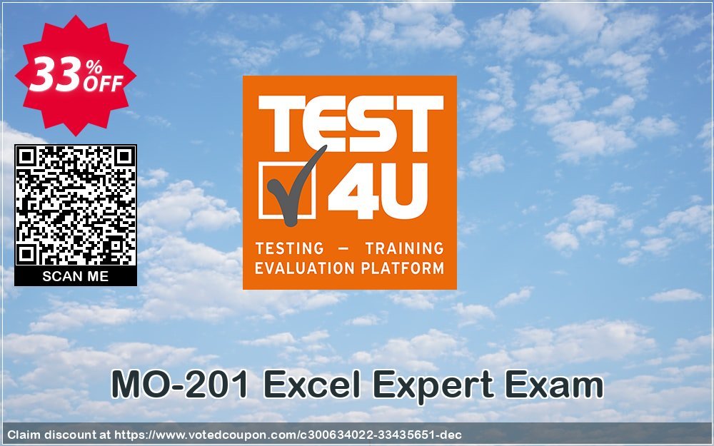 MO-201 Excel Expert Exam Coupon, discount MO-201 Excel Expert Exam - Office 365 & Office 2019 - English version - 25 hours of access Stunning promotions code 2024. Promotion: Awesome discount code of MO-201 Excel Expert Exam - Office 365 & Office 2024 - English version - 25 hours of access 2024