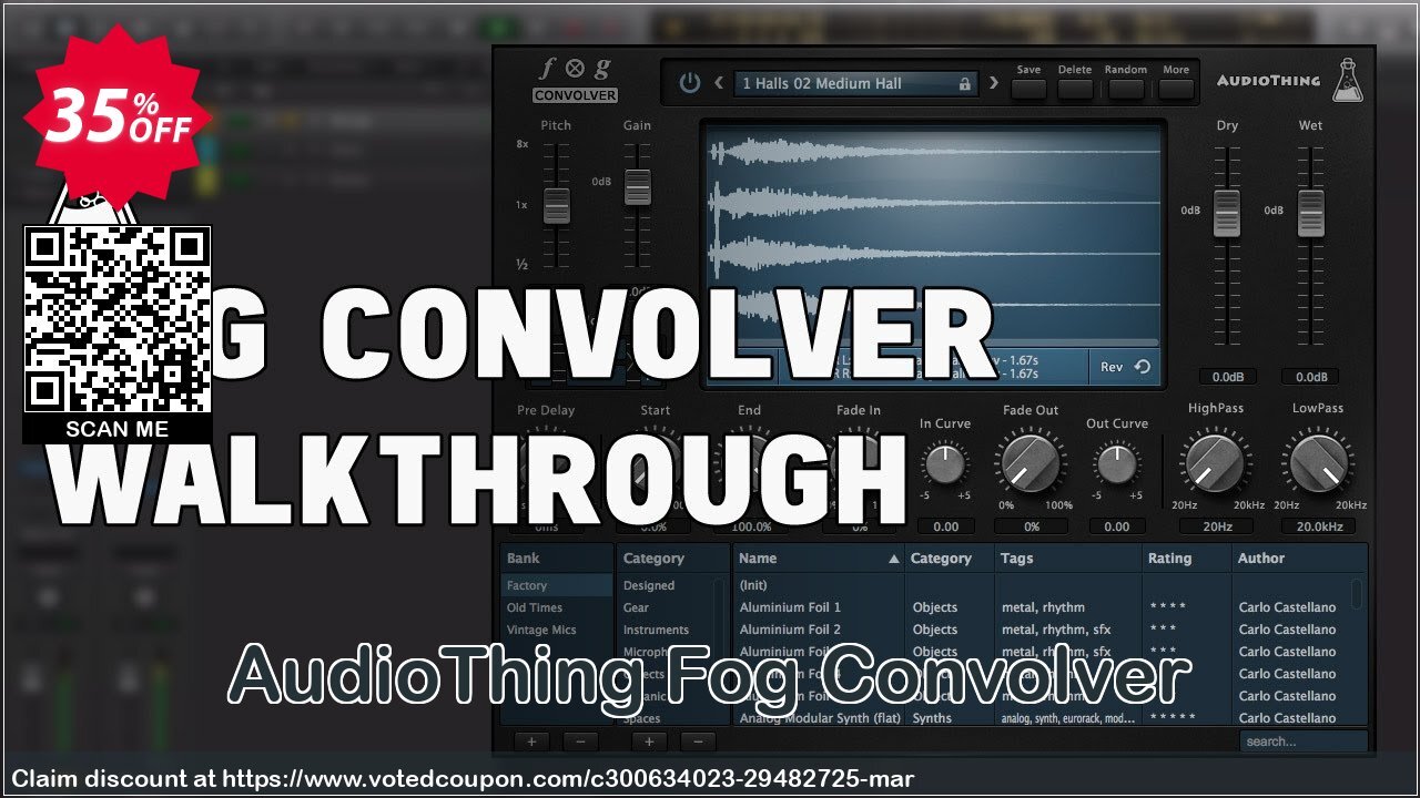 AudioThing Fog Convolver Coupon, discount Summer Sale 2024. Promotion: Awful discounts code of Fog Convolver 2024