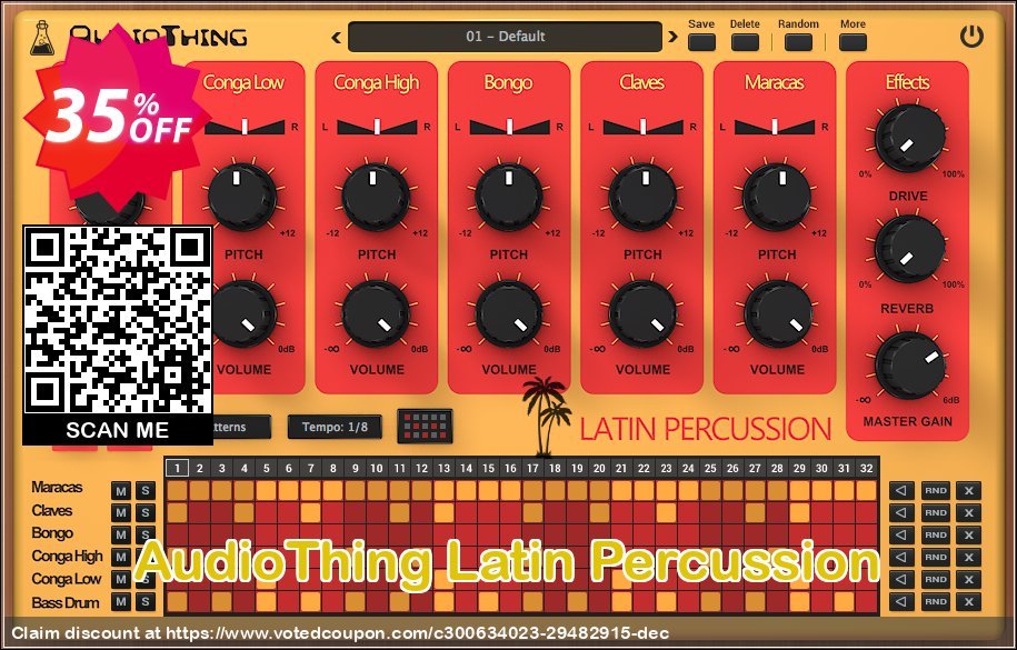 AudioThing Latin Percussion Coupon, discount Summer Sale 2024. Promotion: Special promotions code of Latin Percussion 2024