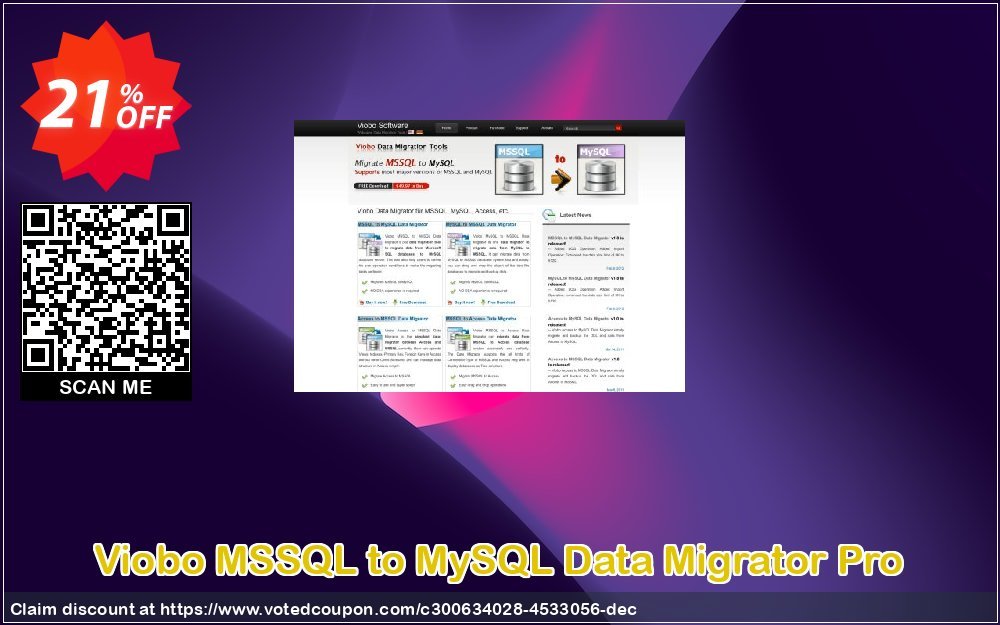 Viobo MSSQL to MySQL Data Migrator Pro Coupon, discount Viobo MSSQL to MySQL Data Migrator Pro. Awful promotions code 2023. Promotion: Awful promotions code of Viobo MSSQL to MySQL Data Migrator Pro. 2023