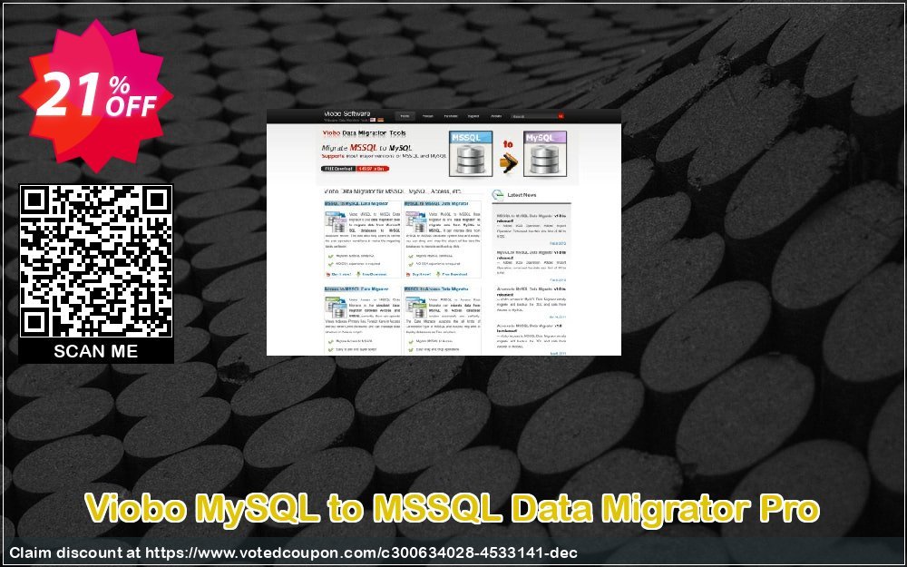 Viobo MySQL to MSSQL Data Migrator Pro Coupon, discount Viobo MySQL to MSSQL Data Migrator Pro. Impressive sales code 2023. Promotion: Impressive sales code of Viobo MySQL to MSSQL Data Migrator Pro. 2023