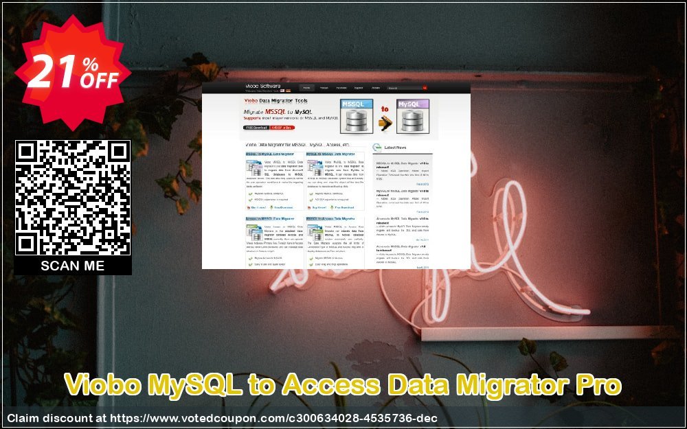 Viobo MySQL to Access Data Migrator Pro Coupon Code May 2024, 21% OFF - VotedCoupon