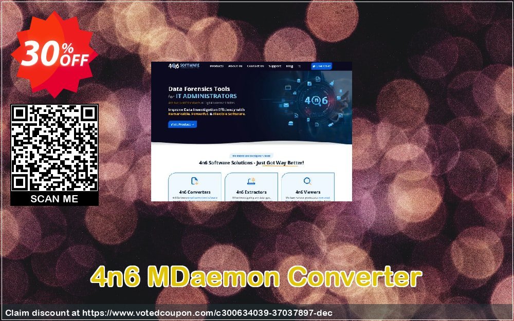 4n6 MDaemon Converter Coupon, discount Halloween Offer. Promotion: Hottest promo code of 4n6 MDaemon Converter - Personal License 2024