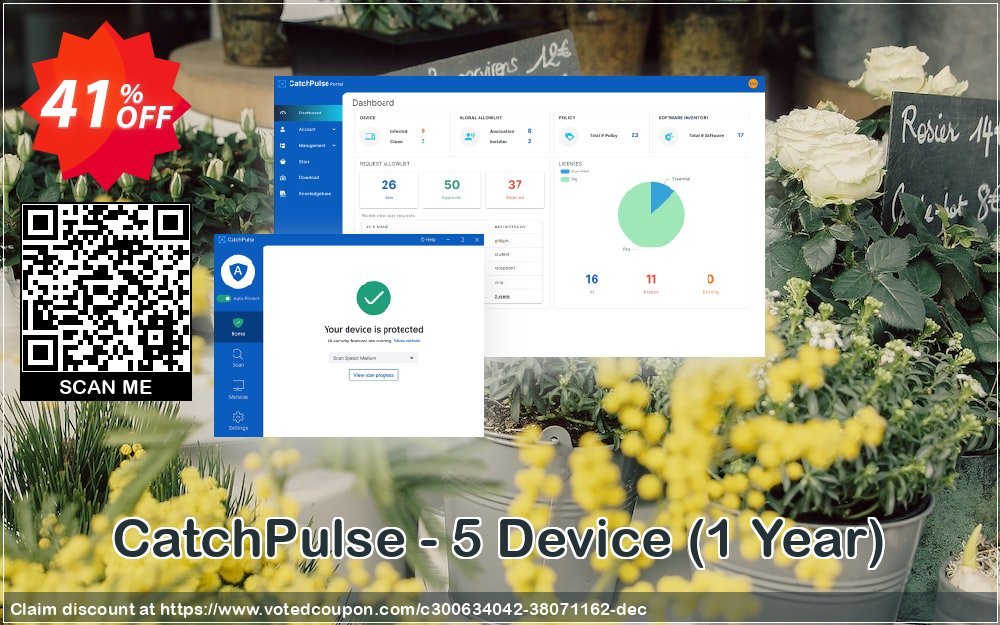 CatchPulse - 5 Device, Yearly  Coupon, discount CatchPulse - 5 Device (1 Year) Imposing deals code 2024. Promotion: Imposing deals code of CatchPulse - 5 Device (1 Year) 2024