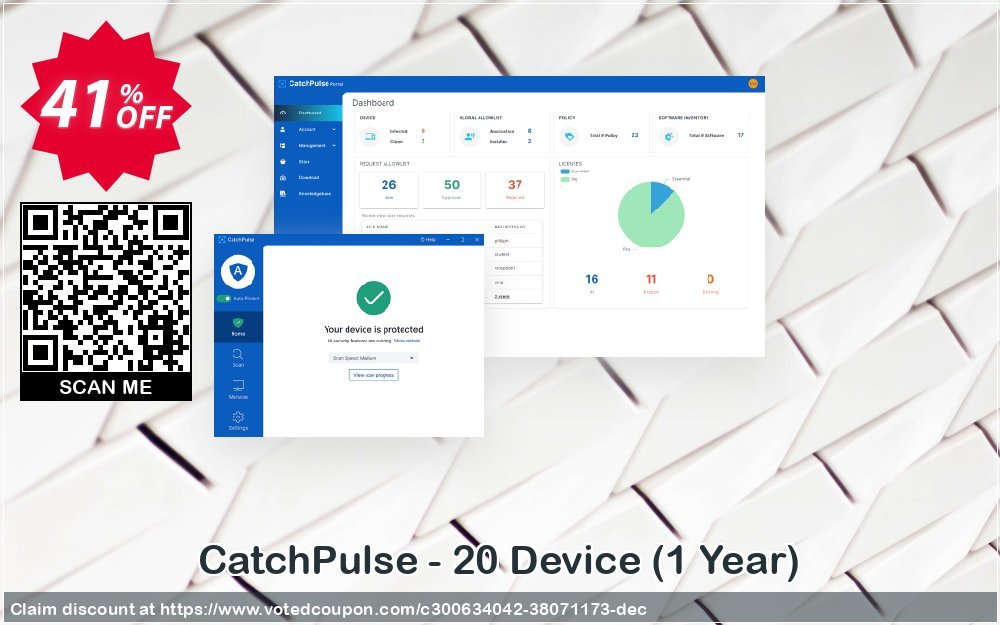 CatchPulse - 20 Device, Yearly  Coupon, discount CatchPulse - 20 Device (1 Year) Amazing discounts code 2023. Promotion: Amazing discounts code of CatchPulse - 20 Device (1 Year) 2023