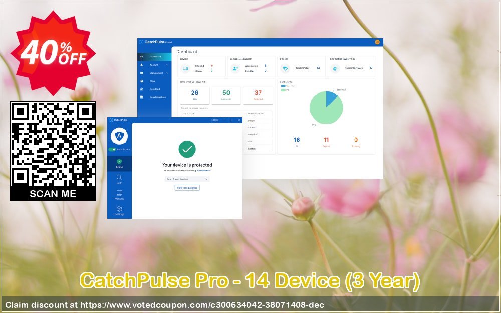 CatchPulse Pro - 14 Device, 3 Year  Coupon, discount CatchPulse Pro - 14 Device (3 Year) Special offer code 2024. Promotion: Special offer code of CatchPulse Pro - 14 Device (3 Year) 2024