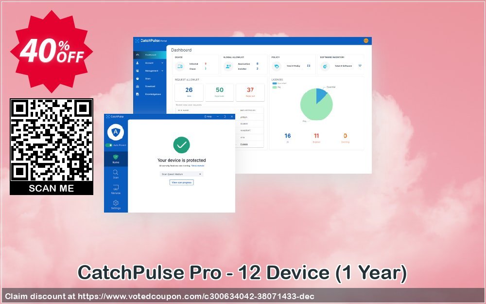 CatchPulse Pro - 12 Device, Yearly  Coupon, discount CatchPulse Pro - 12 Device (1 Year) Awesome promotions code 2023. Promotion: Awesome promotions code of CatchPulse Pro - 12 Device (1 Year) 2023