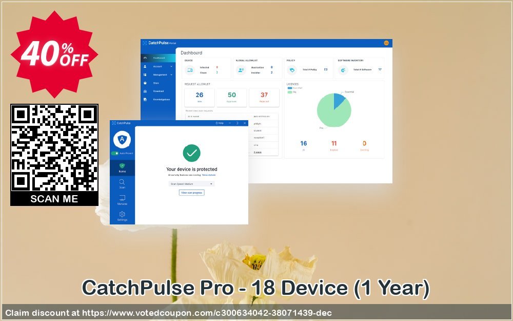 CatchPulse Pro - 18 Device, Yearly  Coupon, discount CatchPulse Pro - 18 Device (1 Year) Stirring discounts code 2023. Promotion: Stirring discounts code of CatchPulse Pro - 18 Device (1 Year) 2023