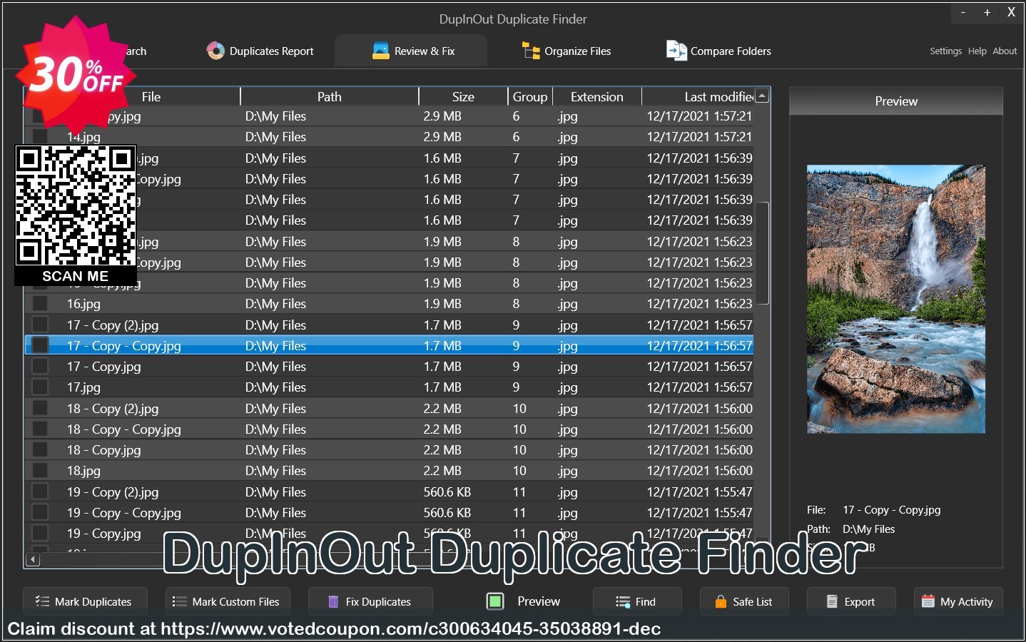 DupInOut Duplicate Finder Coupon, discount 15% Off on DupInOut Duplicate Finder!. Promotion: Excellent sales code of DupInOut Duplicate Finder 2023