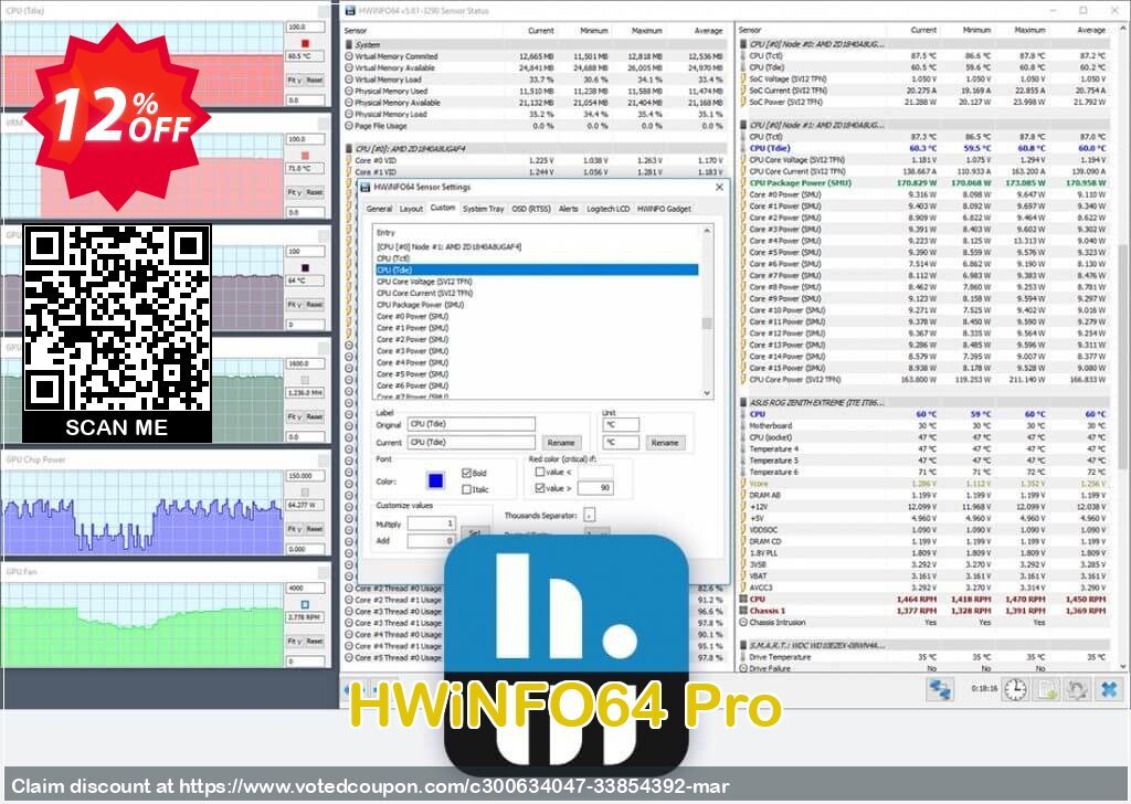 HWiNFO64 Pro Coupon Code Apr 2024, 12% OFF - VotedCoupon