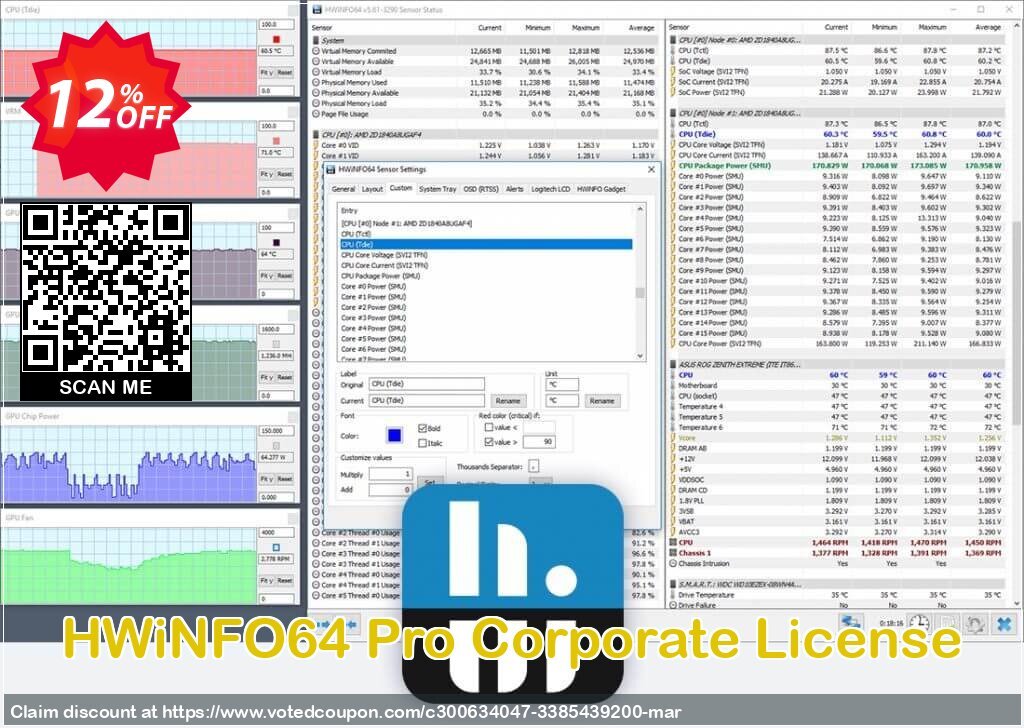 HWiNFO64 Pro Corporate Plan Coupon Code Mar 2025, 12% OFF - VotedCoupon