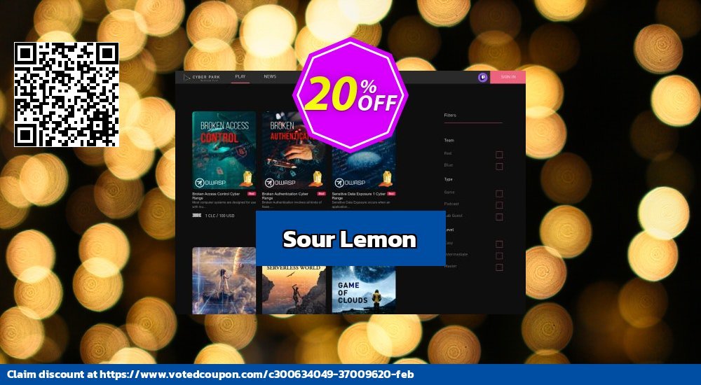 Sour Lemon Coupon, discount Sour Lemon Dreaded sales code 2024. Promotion: Dreaded sales code of Sour Lemon 2024