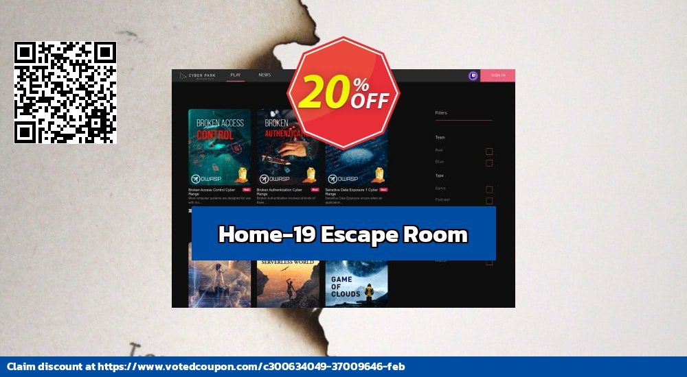 Home-19 Escape Room Coupon, discount Escape Room Wondrous discounts code 2023. Promotion: Wondrous discounts code of Escape Room 2023
