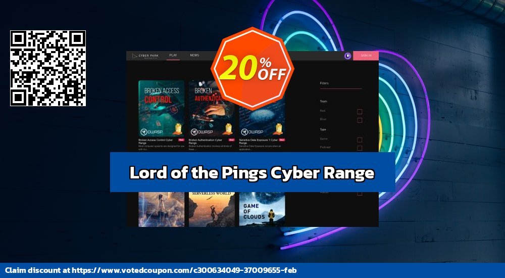 Lord of the Pings Cyber Range Coupon, discount Lord of the Pings Exclusive sales code 2024. Promotion: Exclusive sales code of Lord of the Pings 2024