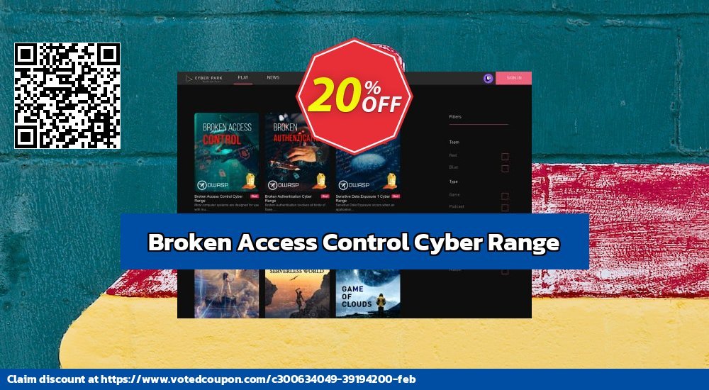 Broken Access Control Cyber Range Coupon Code May 2024, 20% OFF - VotedCoupon