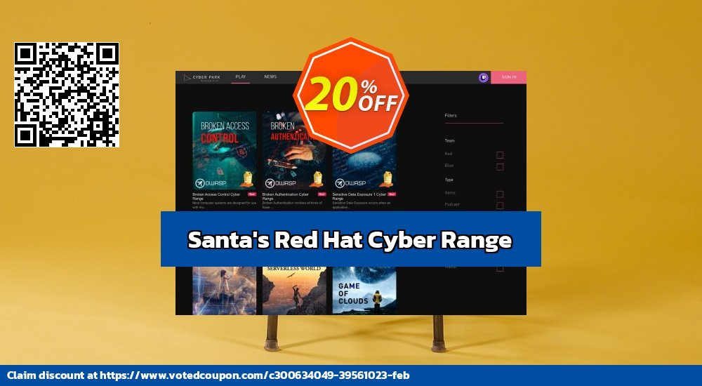 Santa's Red Hat Cyber Range Coupon, discount Santa's Red Hat Cyber Range Awesome deals code 2024. Promotion: Awesome deals code of Santa's Red Hat Cyber Range 2024
